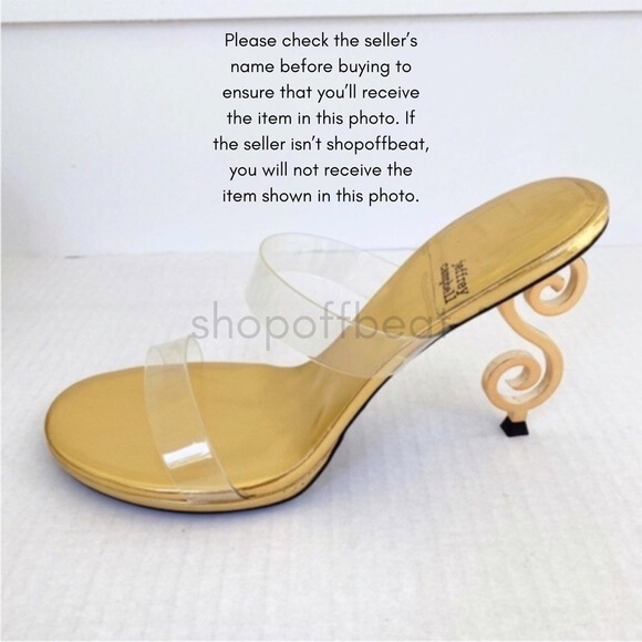 NEW Jeffrey Campbell Deity Sandal Clear Gold 11 - Picture 10 of 16